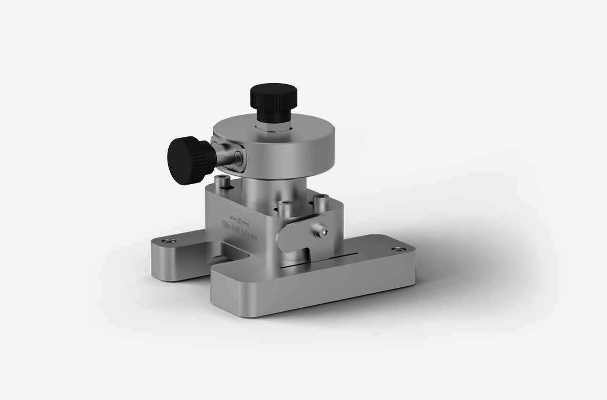 Thin foil clamp for 0.1 mm to 1 mm thickness